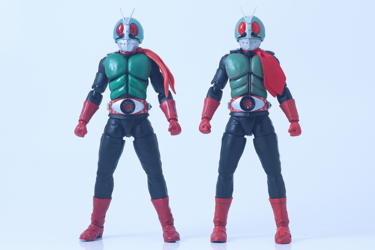 S.H.フィギュアーツ 真骨彫製法　仮面ライダー新2号 栄光の昭和ライダーエディション　レビュー　比較　50th anniversary ver
