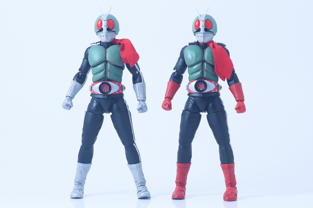 S.H.フィギュアーツ 真骨彫製法　仮面ライダー新2号 栄光の昭和ライダーエディション　レビュー　比較　新1号