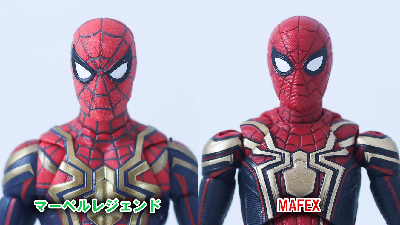 MAFEX　スパイダーマン　インテグレーテッド　スーツ　レビュー　比較　マーベルレジェンド