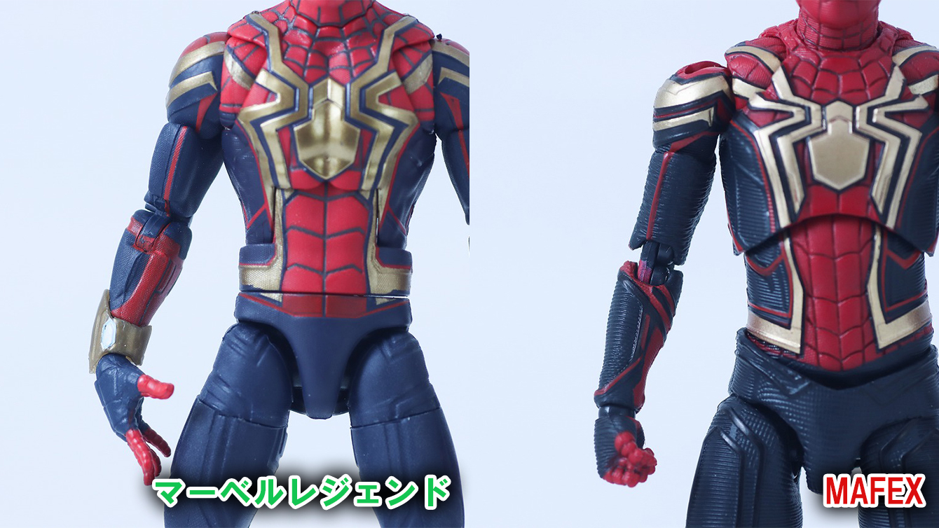 MAFEX　スパイダーマン　インテグレーテッド　スーツ　レビュー　比較　マーベルレジェンド