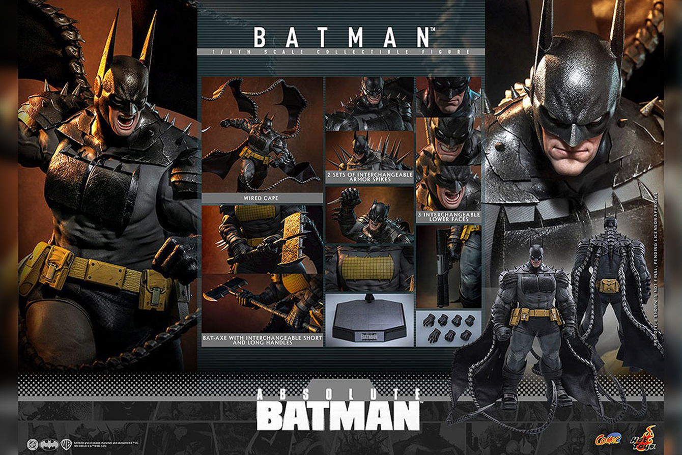 ホットトイズ新作！『Absolute Batman』バットマンが27年1月発売！ボーナスパーツにはステルスモードのケープ