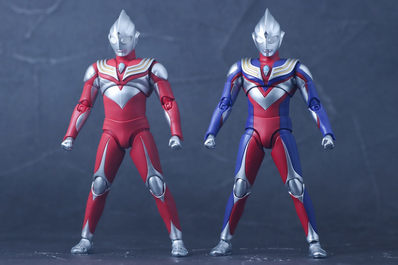 S.H.フィギュアーツ 真骨彫製法　ウルトラマンティガ マルチタイプ ウルトラの星Edition　レビュー　比較　パワータイプ