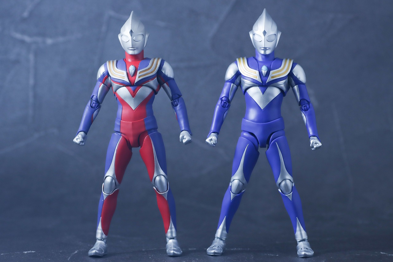 S.H.フィギュアーツ 真骨彫製法　ウルトラマンティガ スカイタイプ　レビュー　本体　マルチタイプ　比較
