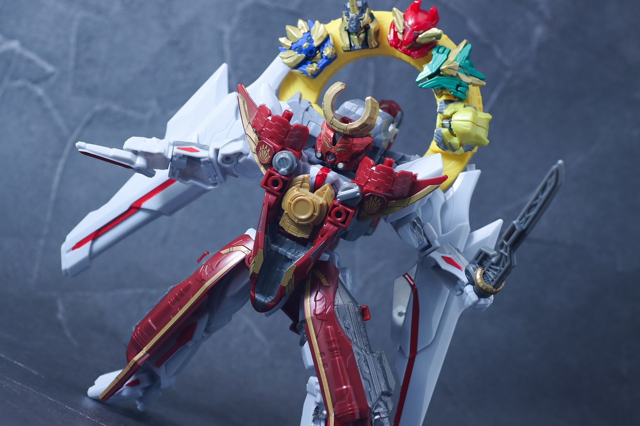 ミニプラ　オルカブースター5050　レビュー　テガジューンアカツキ　アクション