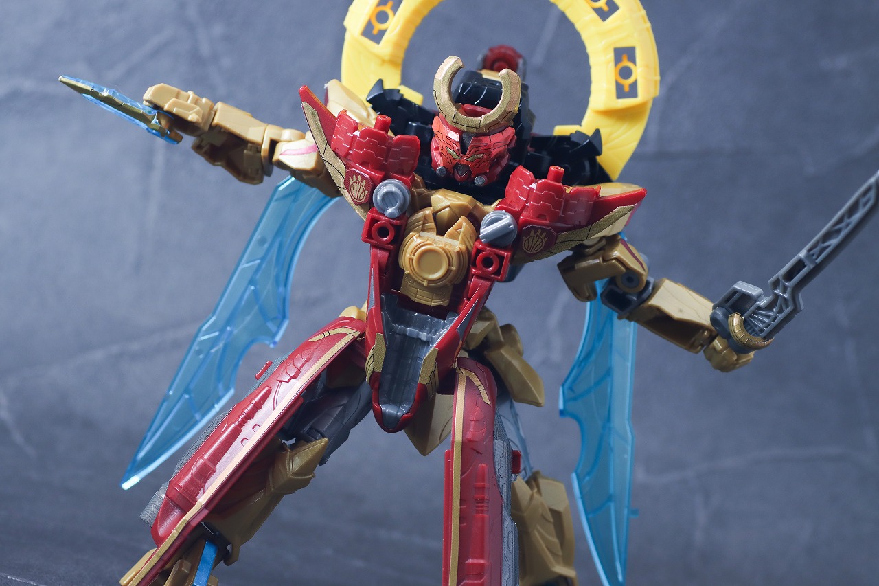 ミニプラ　オルカブースター5050　レビュー　テガソードアカツキ　アクション