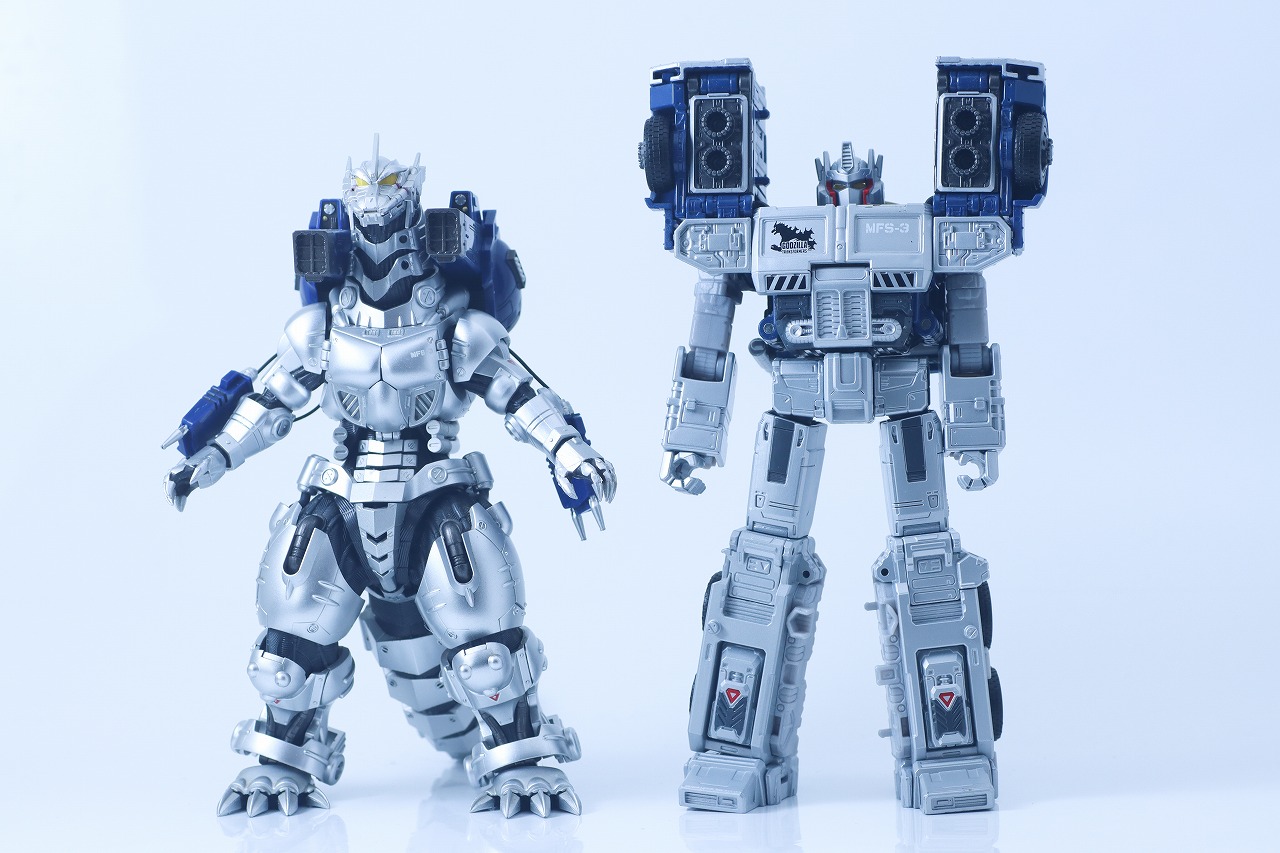 オプティマスプライム TYPE 3式機龍　レビュー　本体　ロボットモード　S.H.モンスターアーツ　メカゴジラ　比較